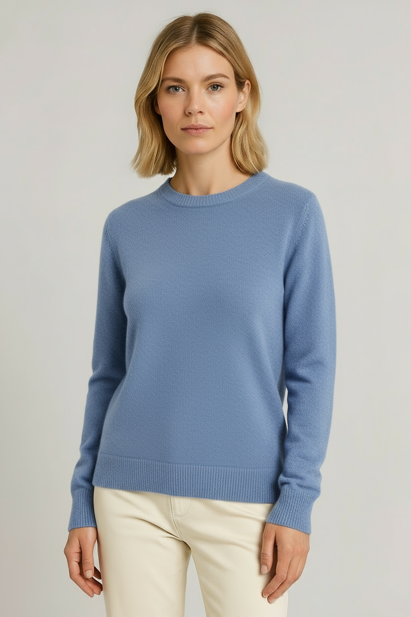 Mujer Jersey de Cuello Redondo | Cachemira & Corte Clásico | Otoño e Invierno