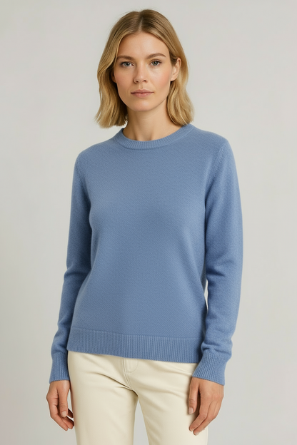 Mujer Jersey de Cuello Redondo | Cachemira & Corte Clásico | Otoño e Invierno
