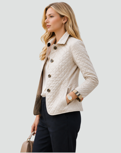 Mujer Chaqueta Acolchada | Cierre de Botones & Cuello Camisero | Otoño e Invierno
