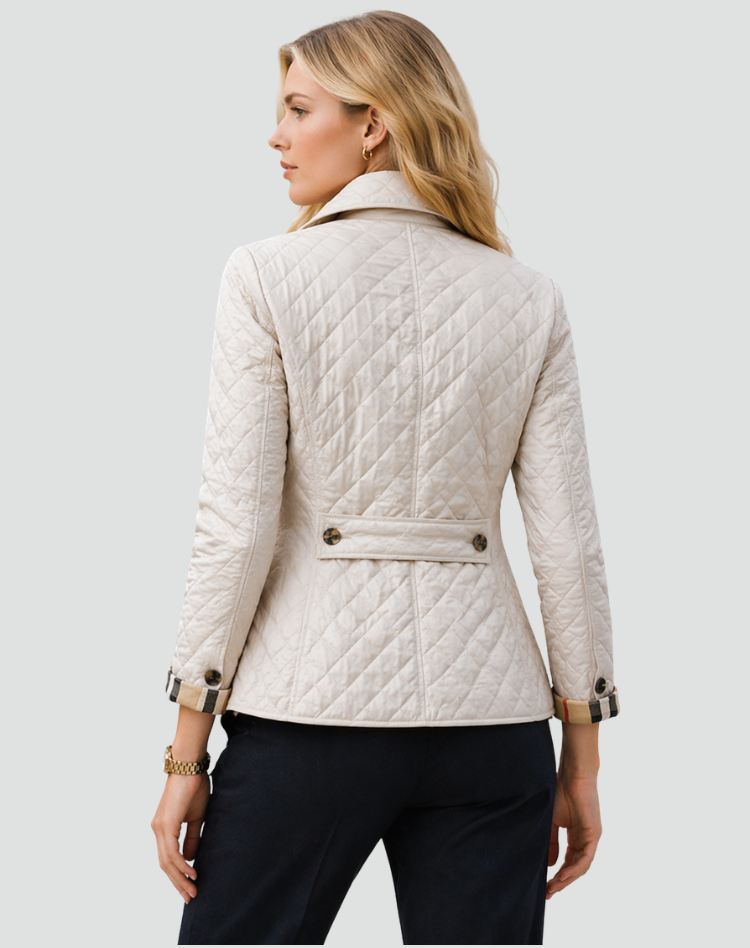 Mujer Chaqueta Acolchada | Cierre de Botones & Cuello Camisero | Otoño e Invierno