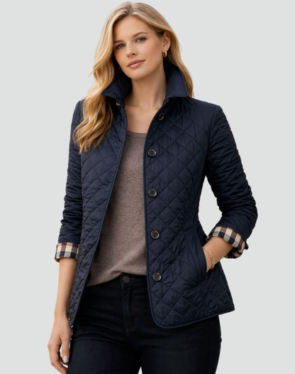 Mujer Chaqueta Acolchada | Cierre de Botones & Cuello Camisero | Otoño e Invierno