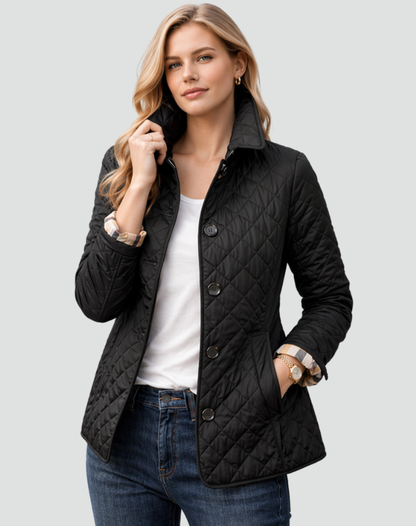 Mujer Chaqueta Acolchada | Cierre de Botones & Cuello Camisero | Otoño e Invierno