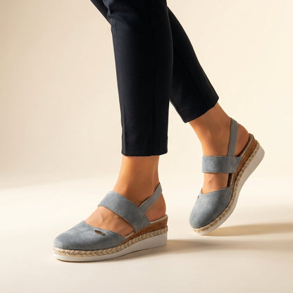 Sandalia de plataforma con estilo de alpargata para mujer | Ajuste cómodo