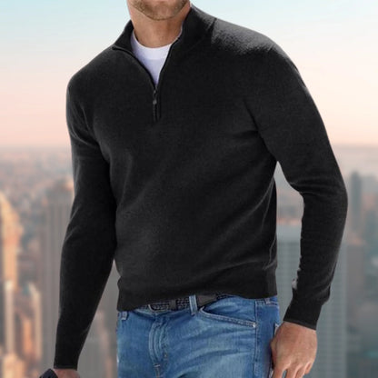Hombre Jersey Troyer de Punto | Cremallera & Cuello Alto | Uso Diario