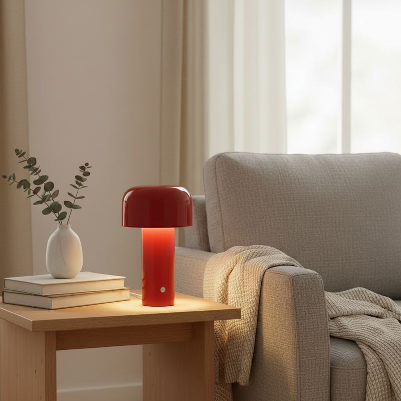 Lámpara de Mesa Seta LED Portátil | Lámpara Sobremesa Regulable