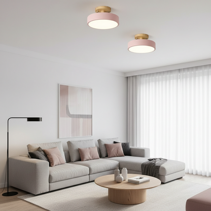 Lámpara de Techo Minimalista de Madera LED | Lámparas de Techo Modernas