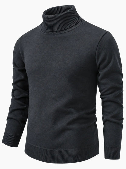Hombre Jersey de Cuello Alto | Corte Entallado & Tejido Elástico | Otoño e Invierno
