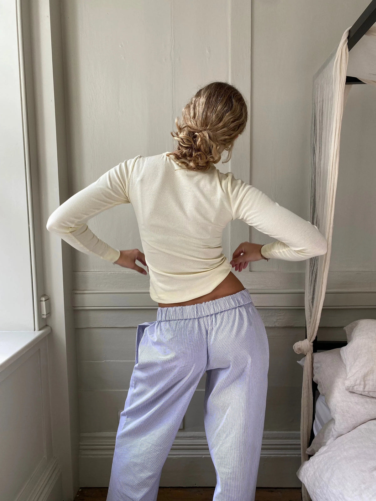Mujer Pantalón Holgado de Estar por Casa | Cintura Ajustable & Bolsillos Prácticos | Uso Diario