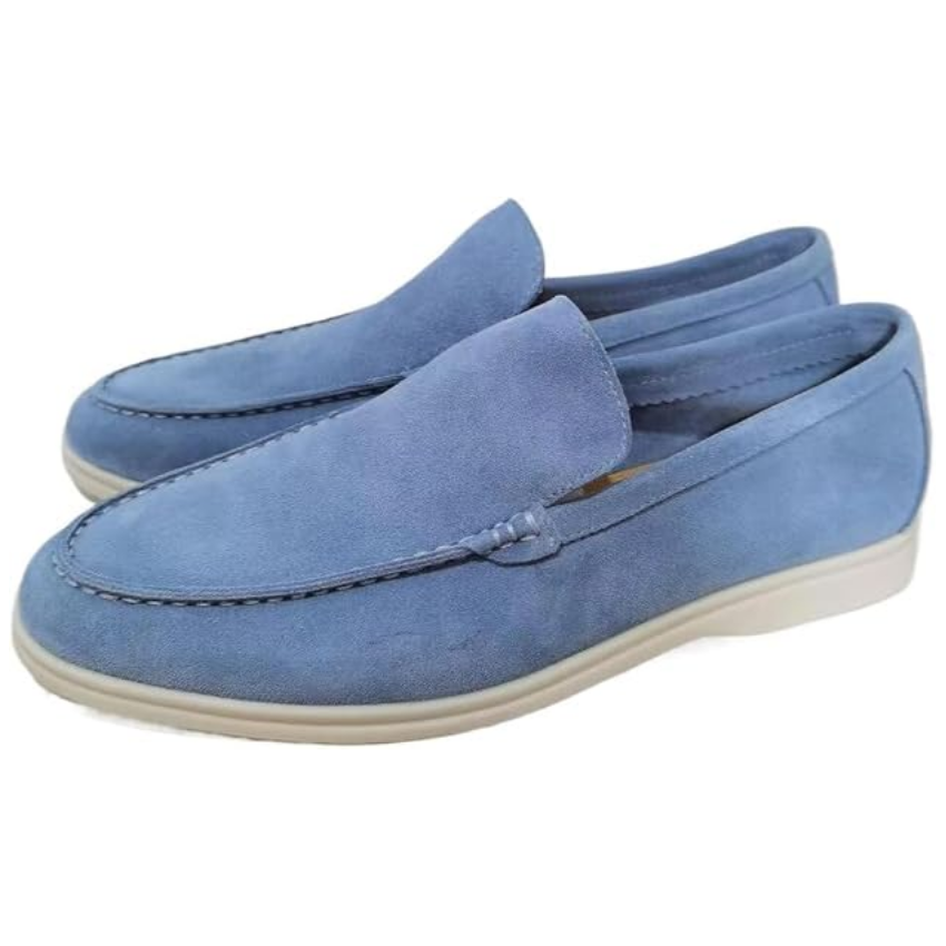 Hombre Mocasines de Cuero | Diseño sin Cordones & Costuras Sutiles | Uso Diario