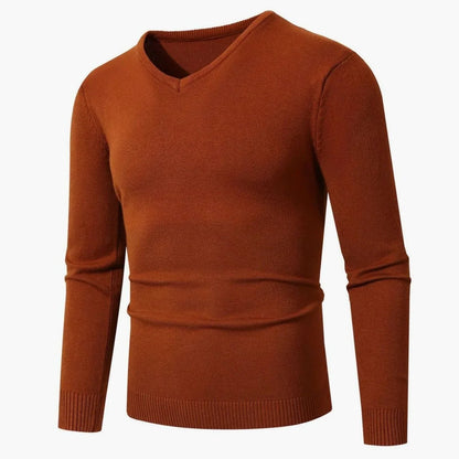 Hombre Jersey de Punto Fino | Cuello de Pico & Corte Ajustado | Uso Diario