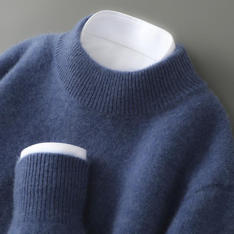 Mujer Jersey de Cachemira | Cuello Semialto & Ribetes Acanalados | Otoño e Invierno