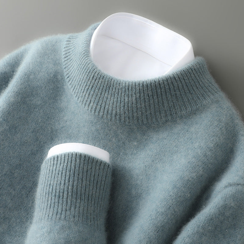 Mujer Jersey de Cachemira | Cuello Semialto & Ribetes Acanalados | Otoño e Invierno