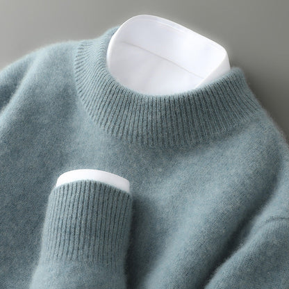 Mujer Jersey de Cachemira | Cuello Semialto & Ribetes Acanalados | Otoño e Invierno