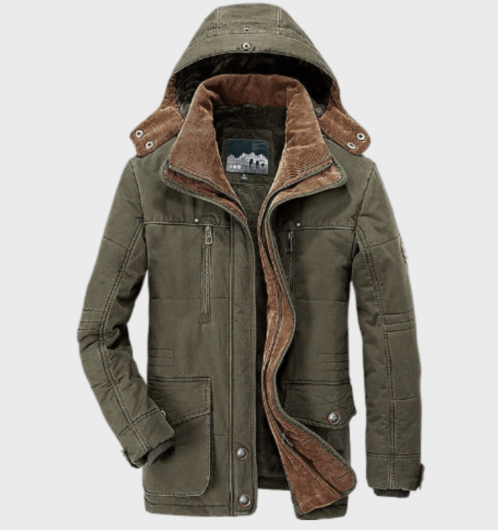 Hombre Chaqueta de Invierno | Forro Polar & Capucha Extraíble | Otoño e Invierno
