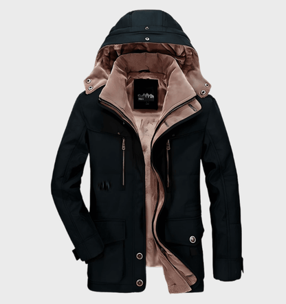 Hombre Chaqueta de Invierno | Forro Polar & Capucha Extraíble | Otoño e Invierno