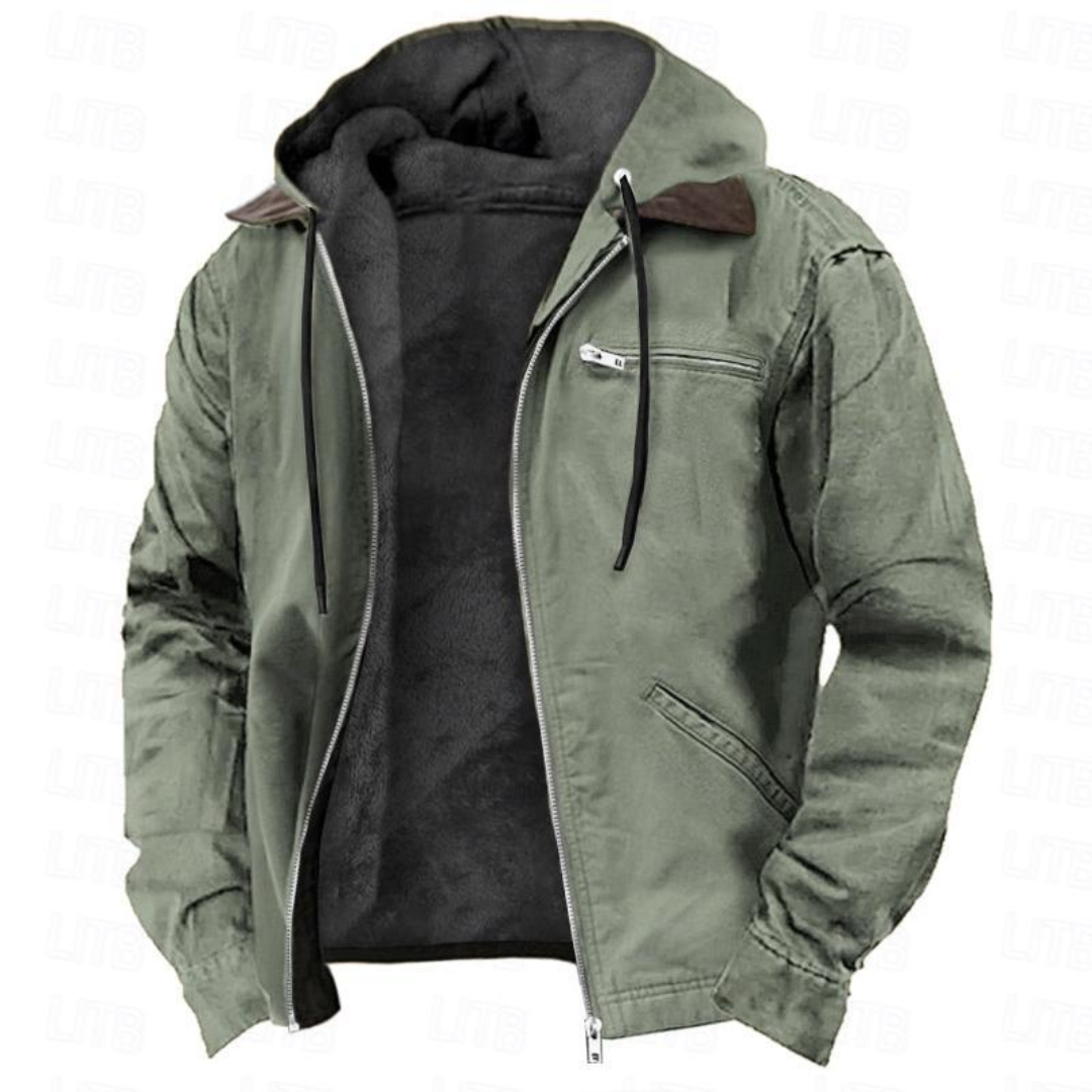 Mujer Chaqueta con Capucha Extraíble | Cierre de Cremallera & Forro Cálido | Otoño e Invierno