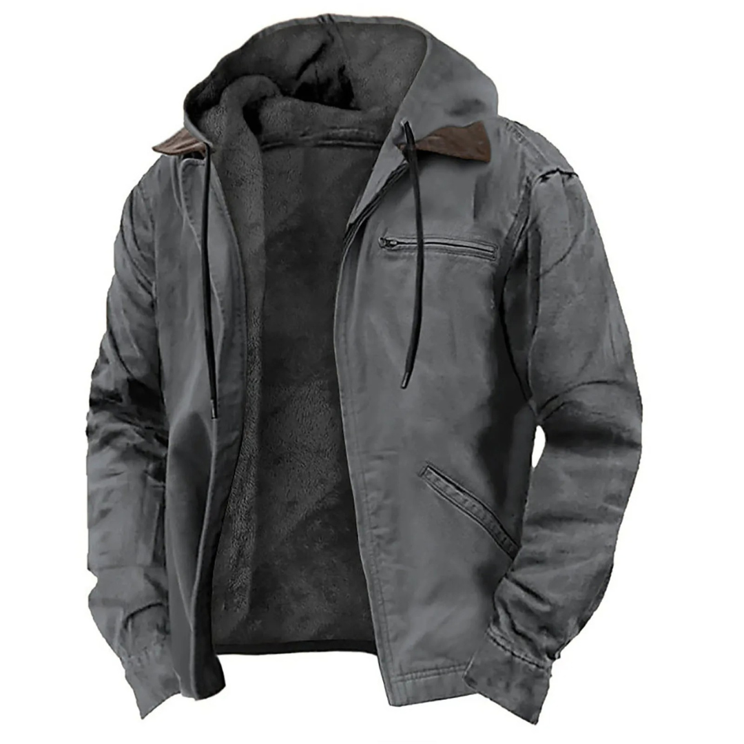 Mujer Chaqueta con Capucha Extraíble | Cierre de Cremallera & Forro Cálido | Otoño e Invierno