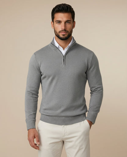 Hombre Jersey con Cremallera | Cuello Estructurado & Corte Regular | Otoño e Invierno