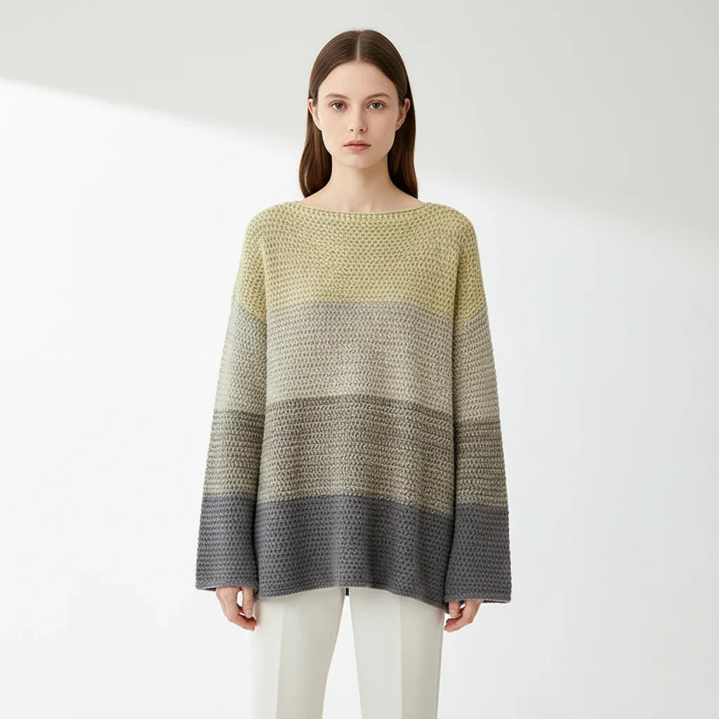 Mujer Jersey de Punto Oversize | Patchwork & Manga Larga | Otoño e Invierno