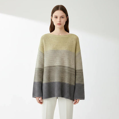 Mujer Jersey de Punto Oversize | Patchwork & Manga Larga | Otoño e Invierno