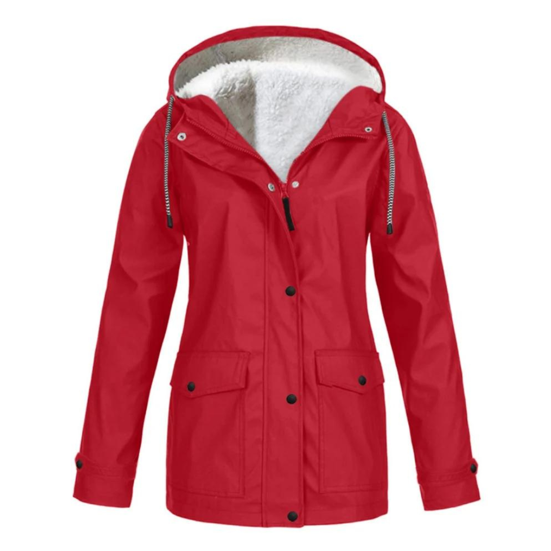 Mujer Chubasquero con Capucha | Forro Polar & Cortavientos | Otoño e Invierno