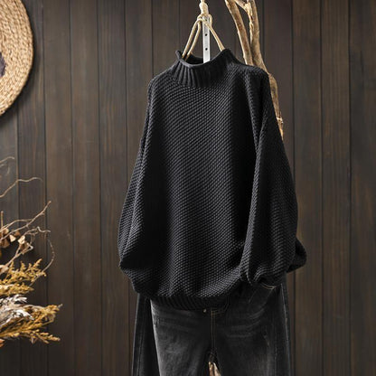 Mujer Jersey de Punto | Lana y Algodón & Cuello Redondo | Otoño e Invierno