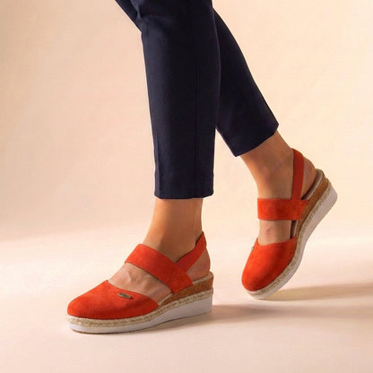Sandalia de plataforma con estilo de alpargata para mujer | Ajuste cómodo