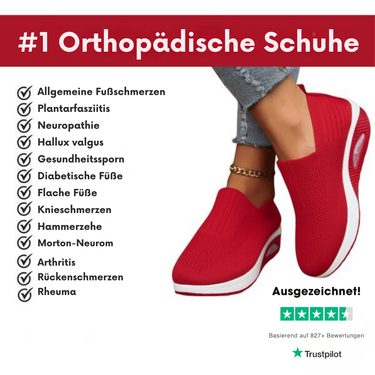 Zapatillas sin cordones para mujer | Suela amortiguadora y ajuste cómodo