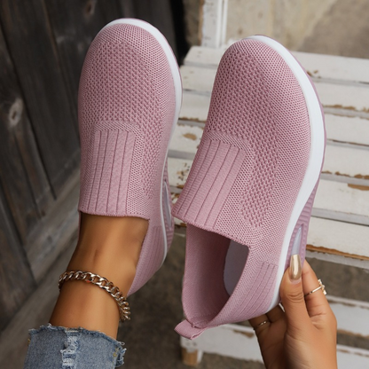 Zapatillas sin cordones para mujer | Suela amortiguadora y ajuste cómodo