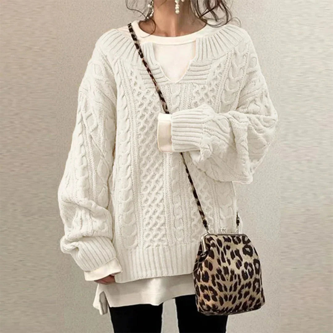Mujer Jersey de Punto Oversize | Punto de Ocho & Manga Larga | Otoño e Invierno