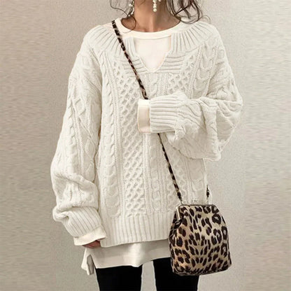 Mujer Jersey de Punto Oversize | Punto de Ocho & Manga Larga | Otoño e Invierno