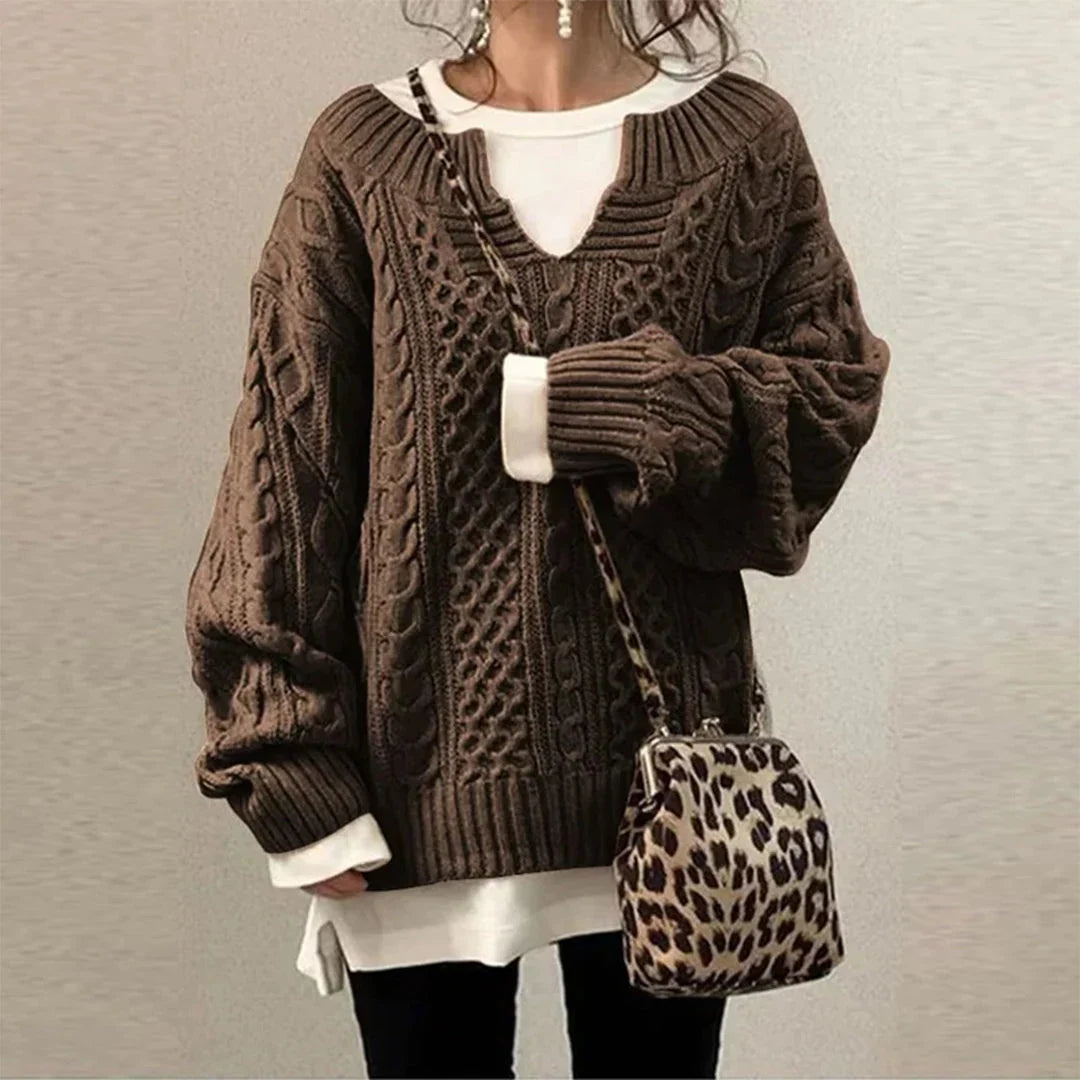 Mujer Jersey de Punto Oversize | Punto de Ocho & Manga Larga | Otoño e Invierno
