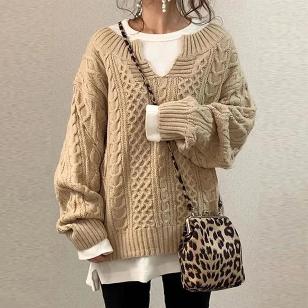 Mujer Jersey de Punto Oversize | Punto de Ocho & Manga Larga | Otoño e Invierno