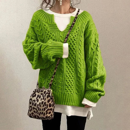 Mujer Jersey de Punto Oversize | Punto de Ocho & Manga Larga | Otoño e Invierno