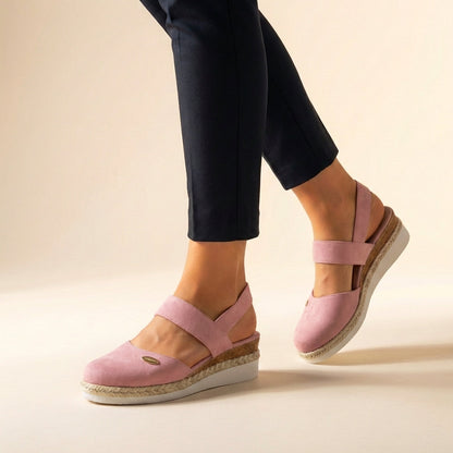 Sandalia de plataforma con estilo de alpargata para mujer | Ajuste cómodo