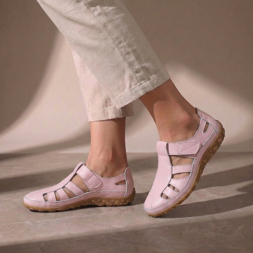 Sandalia cerrada ajustable para mujer | Suela flexible