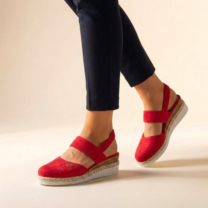 Sandalia de plataforma con estilo de alpargata para mujer | Ajuste cómodo