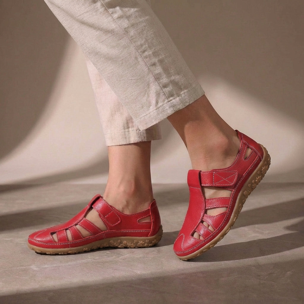 Sandalia cerrada ajustable para mujer | Suela flexible