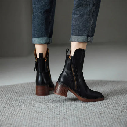 Mujer Botines de Cuero | Estilo Elegante & Diseño Duradero | Uso Diario