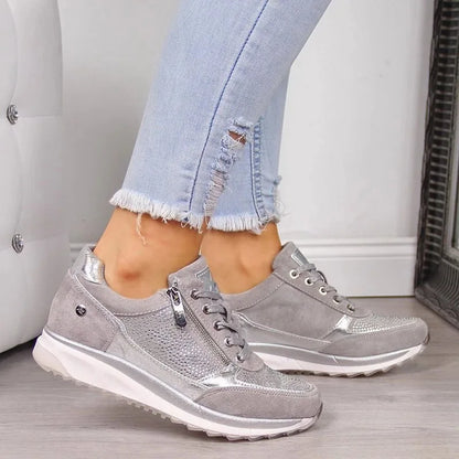 Zapatillas deportivas con amortiguación para mujer | Suela antideslizante y tejido transpirable