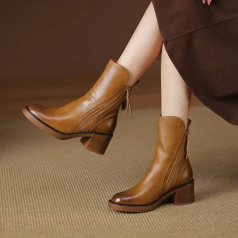 Mujer Botines de Cuero | Estilo Elegante & Diseño Duradero | Uso Diario