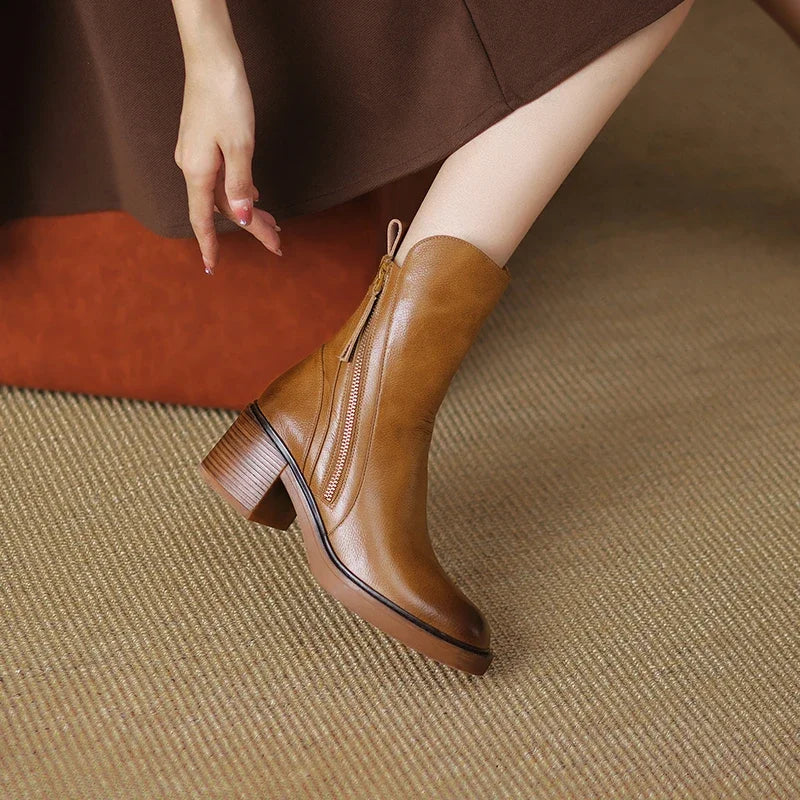 Mujer Botines de Cuero | Estilo Elegante & Diseño Duradero | Uso Diario