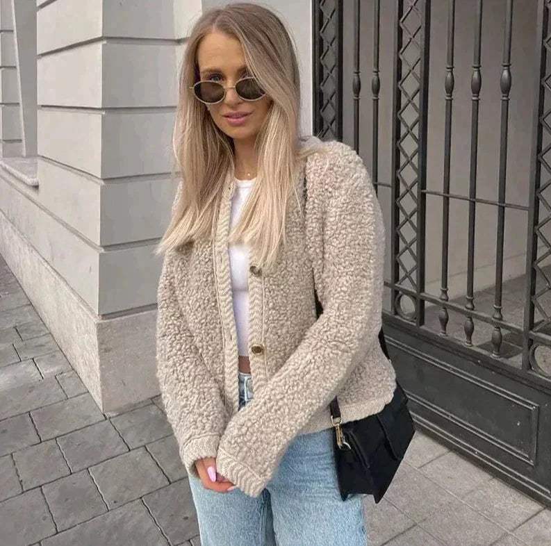 Mujer Sobrecamisa de Borreguillo | Tejido Cómodo & Lavable a Máquina | Uso Diario