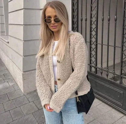 Mujer Sobrecamisa de Borreguillo | Tejido Cómodo & Lavable a Máquina | Uso Diario