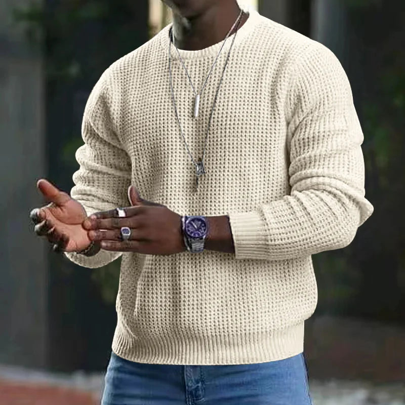 Hombre Jersey de Punto Texturizado | Tejido en Relieve & Corte Recto | Uso Diario
