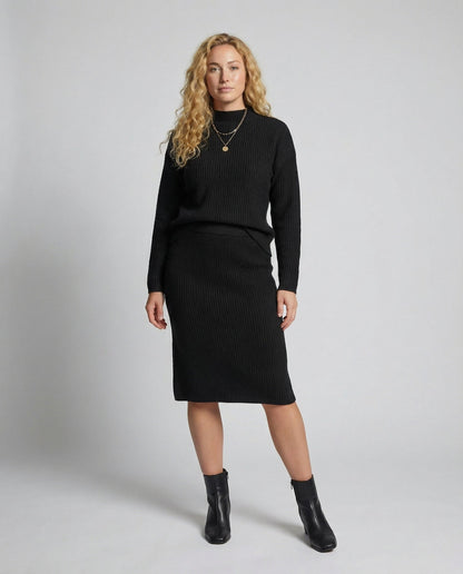 Mujer Conjunto de Jersey y Falda | 2 Piezas & Corte Elegante | Uso Diario