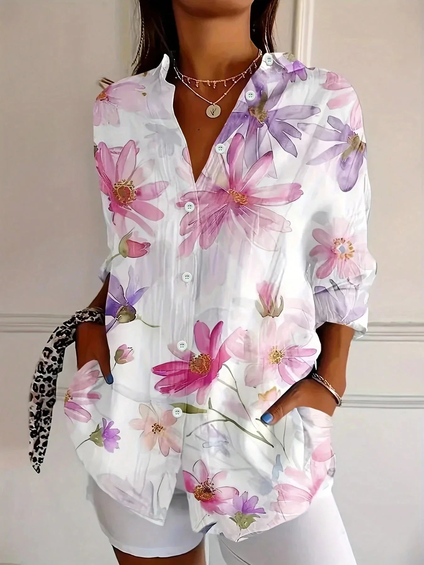 Blusa colorida con estampado alegre para mujer | Corte holgado