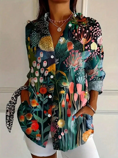 Blusa colorida con estampado alegre para mujer | Corte holgado