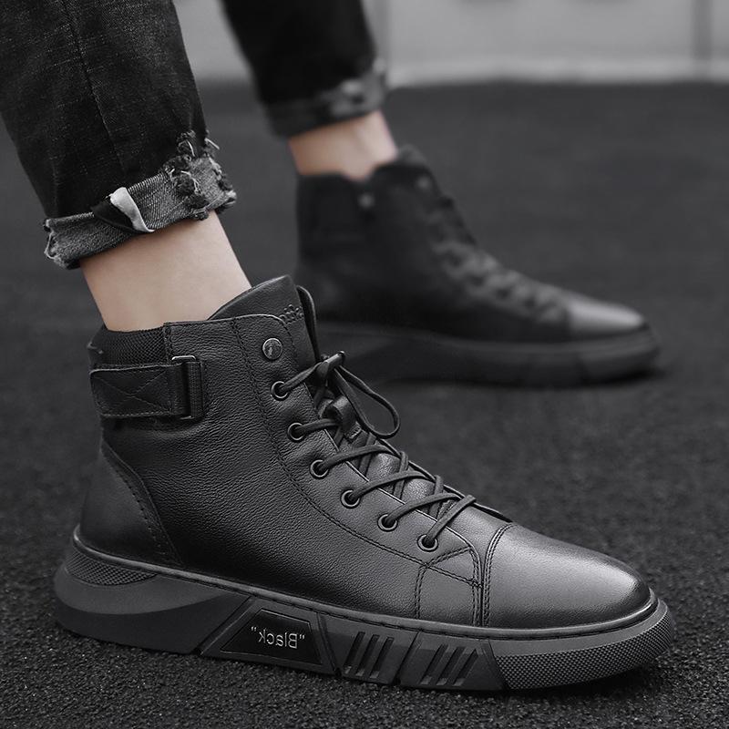 Hombre Botas de Cuero Hechas a Mano | Suela de Goma & Plantilla Acolchada | Uso Diario