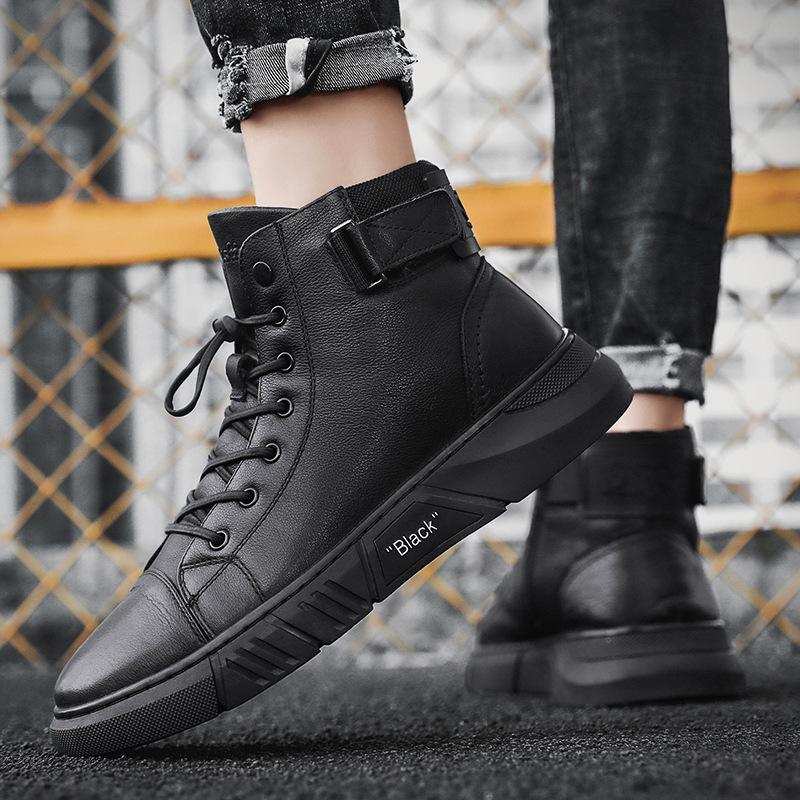 Hombre Botas de Cuero Hechas a Mano | Suela de Goma & Plantilla Acolchada | Uso Diario